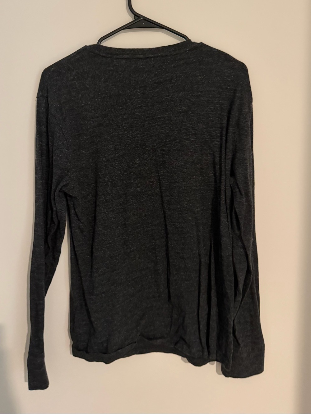 POLO BY RALPH LAUREN - Charcoal Long Sleeve Crew Neck Shirt - Men’s Medium - Picture 3 of 4